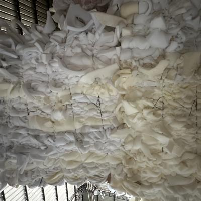 White skinless foam scrap